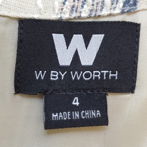 W by Worth Classic Timeless Woven Striped A-Line Career Professional Dress 4 - Picture 12 of 14